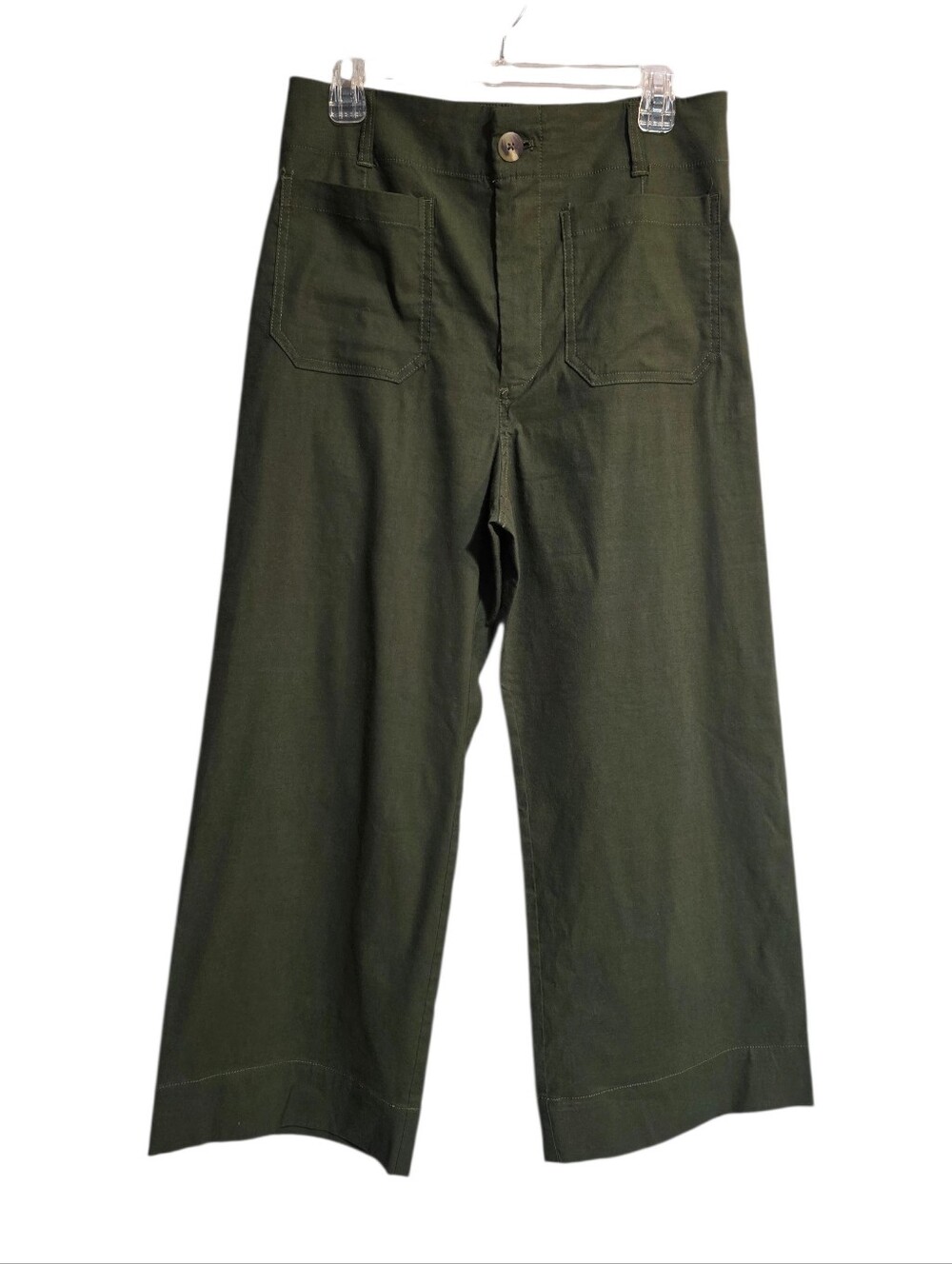EUC ANTHROPOLOGIE MAEVE COLETTE WIDE LEG PANTS FERN SZ 31 - Picture 4 of 10